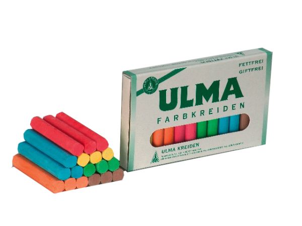 ULMA-Farbkreide 6 farbig sortiert 12 Stück = 1 Dtz.